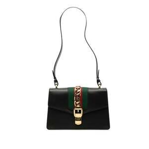 Gucci Sherry Line Sylvie Shoulder Bag 421882 White Multicolor Leather Women's...